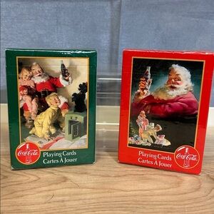 Vintage Coca Cola Playing Cards Nostalgia Lot Of 2 New scellés 1996